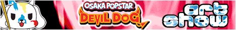 Osaka Popstar Devil Dog Art Show Banner